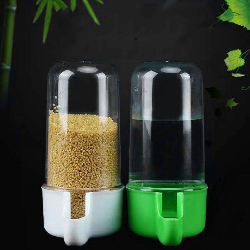 Bộ 2 Món Cho Chim Ăn Và Uống Hạt Nhựa Trong Và Bình Nước Sức Chứa Lớn Phù Hợp Với Hầu Hết Các Lồng, Cho Ăn Tự Động Đồ Dùng Cho Chim Sẻ Vẹt Vẹt Đuôi Dài