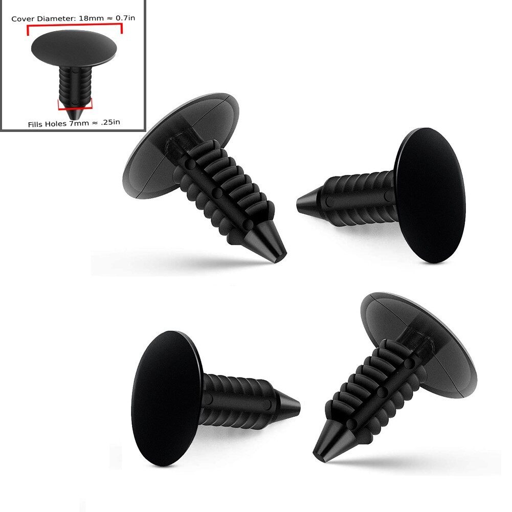 4 cái nút bịt biển số xe hơi tấm che lỗ tấm cản trước kẹp cản 18mm