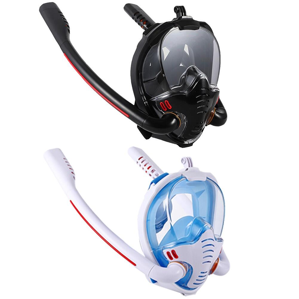 Anti Fog Double Breathing Tube Full Face Snorkeling Mask Waterproof