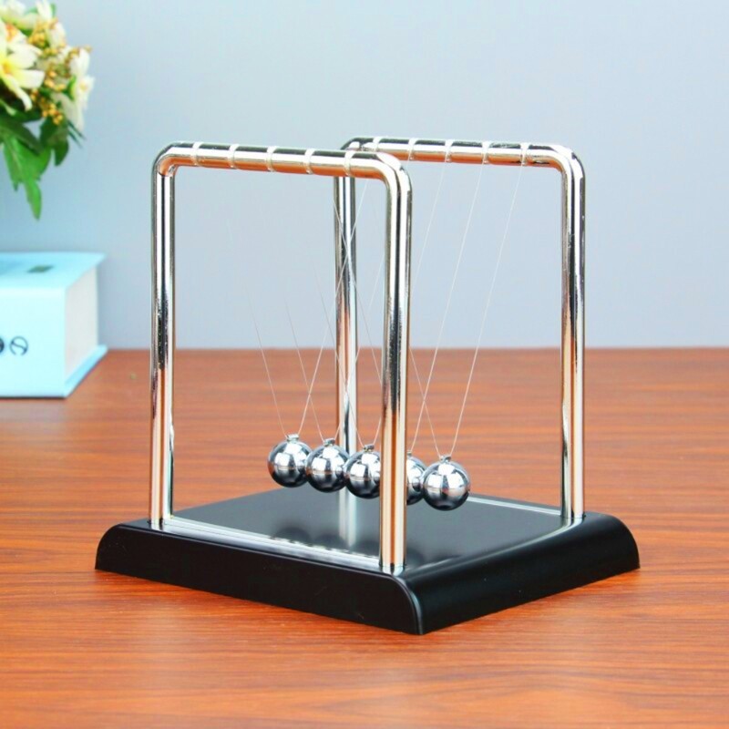 Portable Newtons Cradle Balance Metal Ball Science Physic Toy Fingertip