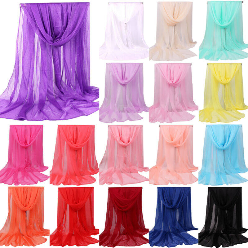 Khăn Quàng Cổ Dài Bằng Vải Voan Của Kraiefs Khăn Choàng Cổ Cho Nữ Khăn Quàng Cổ Mềm Mại Màu Trơn