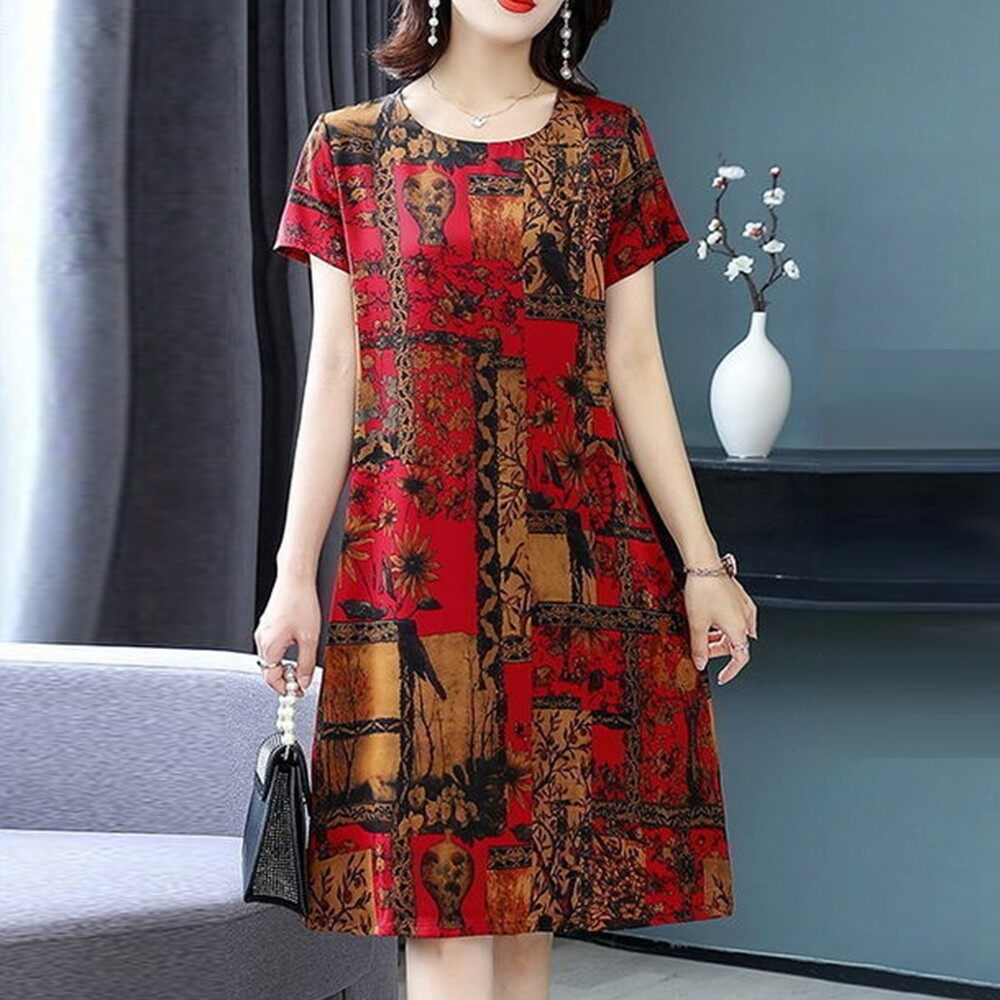 Plussize đầm chữ a cho nữ đầm chữ a áo chữ a ngắn tay