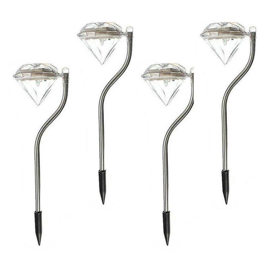[ขายแฟลช] กลางแจ้งไฟ LED โคมไฟสนามหญ้าพลังงานแสงอาทิตย์ภูมิทัศน์ทางเดิน GROUND Mount LIGHT