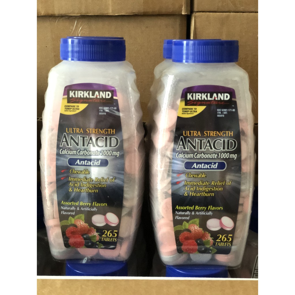 Kẹo Ngậm Antacid Kirkland Hộp 265 Viên
