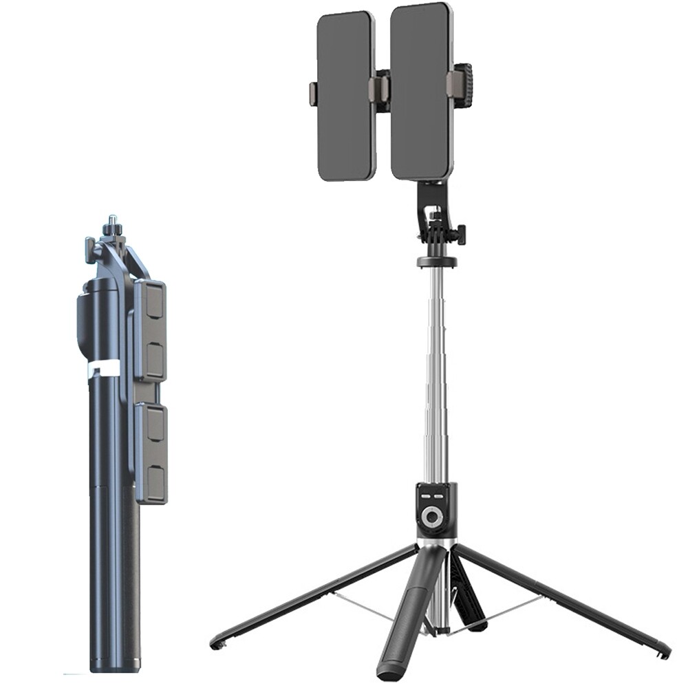 360-Degree Rotating Foldable Bluetooth Selfie Sticks Live Stand