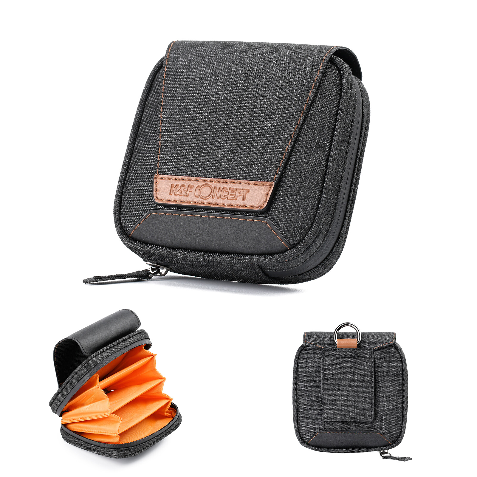 K&f concept lens filter case 4 pockets filter bag for camera filter size 37mm - 82mm 86mm 95mm holder pouch uv nd cpl filter case