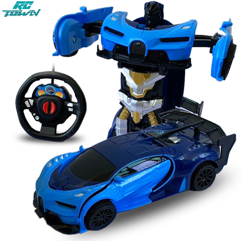 Rctown 1/24 RC xe biến dạng điều khiển từ xa xe điện robot đồ chơi trẻ em Quà tặng cho trẻ em