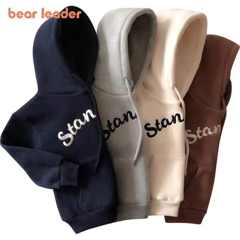 Bear Leader Áo Hoodie Lông Cừu Trẻ Em Mới 2021 Cho Bé Trai Và Bé Gái Áo Hoodie Dày Áo Khoác Trẻ Em