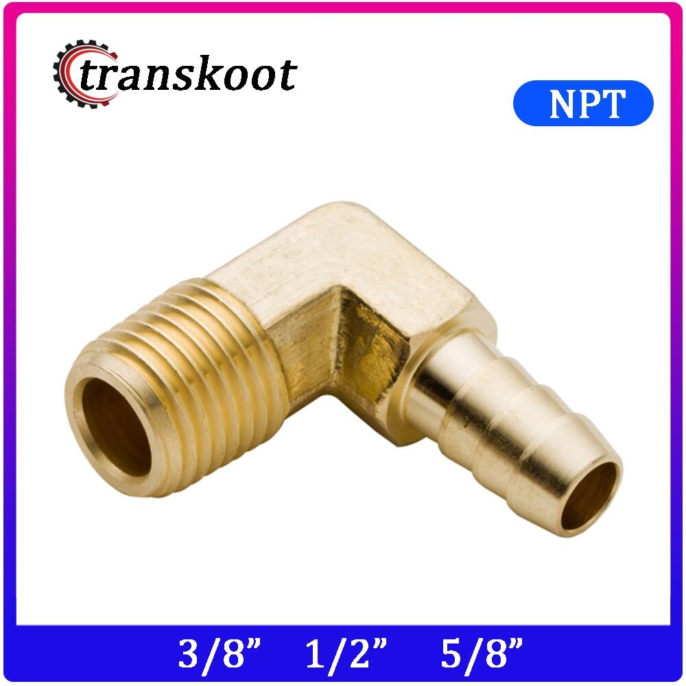 【support】 2 cái 129 3/8 "5/8" chốt đồng 90 độ khuỷu tay Adapter ống có ngạnh phù hợp với nam ren NPT