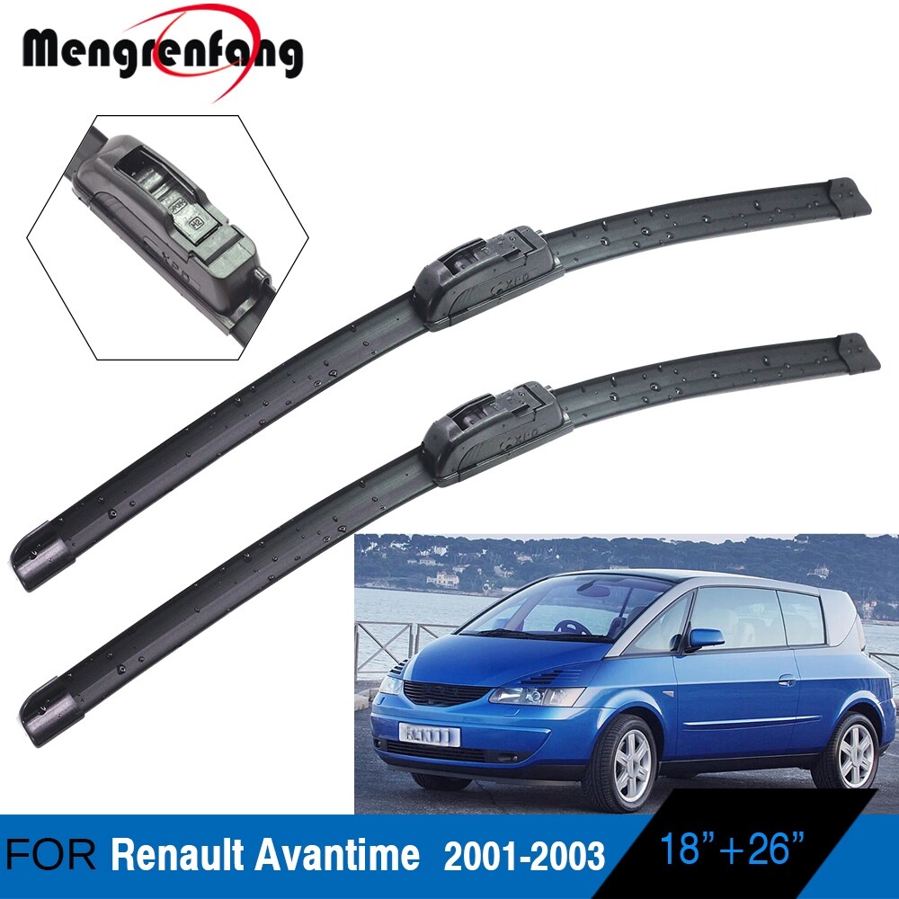 【Accessory part】 2 X Lưỡi Gạt Nước Kính Chắn Gió Phía Trước Xe Hơi Phụ Kiện Cần Gạt Nước Cao Su Mềm Cho Renault Avantime 2001 2002 2003