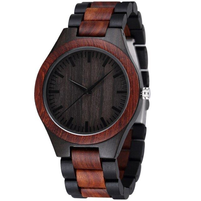 ⌚2023 bằng gỗ đỏ đồng hồ cho nam giới Đồng hồ đeo tay Chronograph Montre En Bois Homme reloj madera 