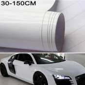 TEHAUTO Gloss White Car Vinyl Wrap Sticker, Bubble-Free 30*150CM