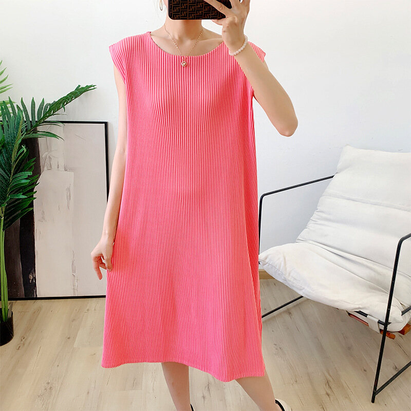 Đầm xếp li mới dáng rộng thường ngày cho nữ