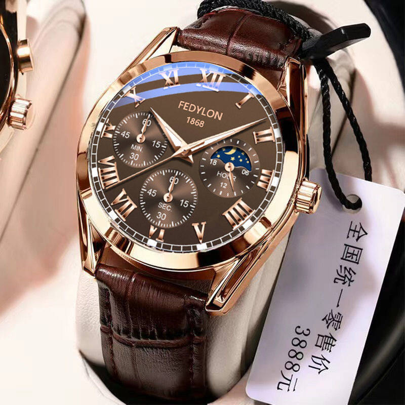 Đồng Hồ Cơ Thụy Sĩ PRT241 Chính Hãng Đồng Hồ Dạ Quang Chống Nước Đồng Hồ Nam Phong Cách Hàn Quốc Màu Vàng Hồng Ý Tưởng Sun Moon Star