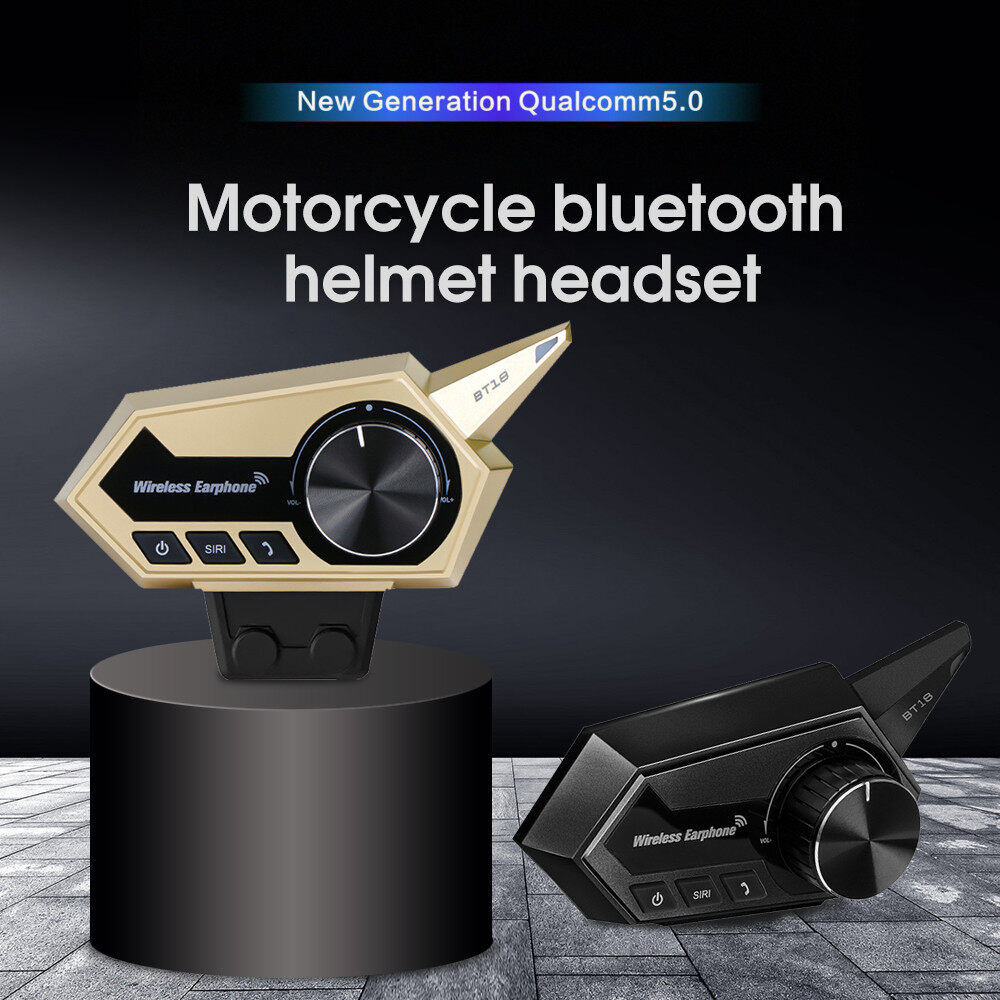 Tai Nghe Bluetooth Mũ Bảo Hiểm Xe Máy Tai Nghe Rảnh Tay BT-18 Giảm Tiếng Ồn IP67 Chống Nước Cho Mũ Bảo Hiểm Thông Dụng
