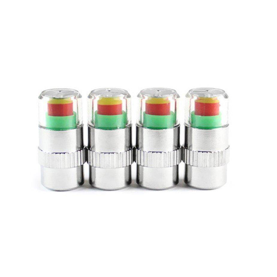 Hot Sale 4pcs/set Car Tire Pressure Monitor Valve Stem Caps Air Alert Tire Valve Cap Pressure Sensor Monitor Light Cap Indicator