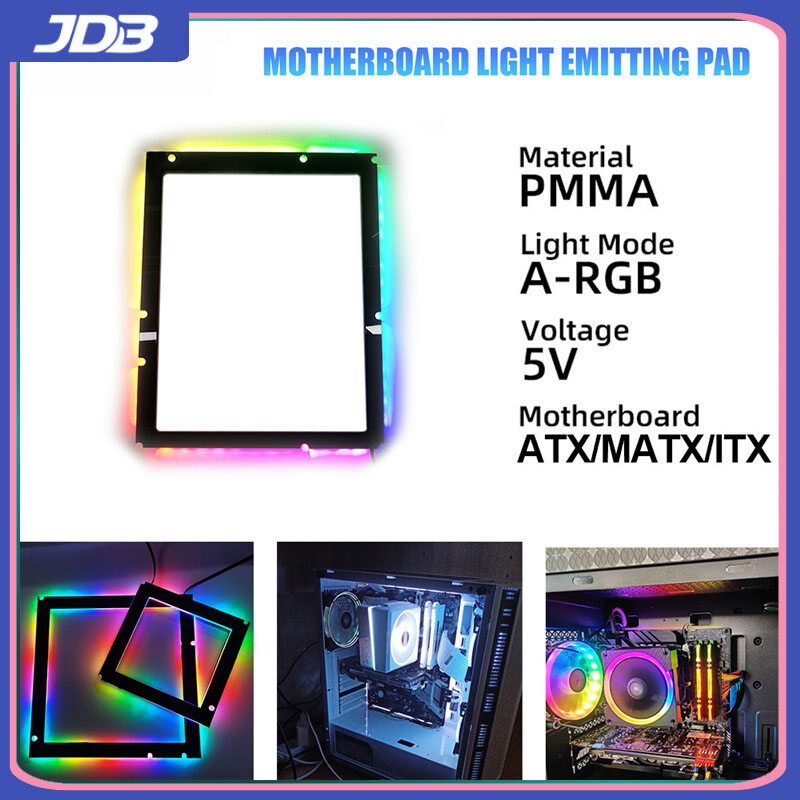 JDB Tấm Chiếu Sáng Bo Mạch Chủ ARGB Mới 5V 3 Chân PC Khung Máy Tính ATX MATX ITX Phụ Kiện Tân Trang Ô Nhiễm Ánh Sáng