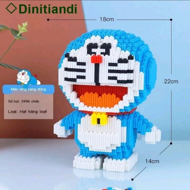 Mô hình Doraemon thần tài Cáo Nick thỏ Luffy Naruto One Piece  lắp ráp xếp hình nhân vật