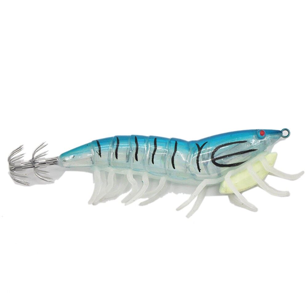 Mồi câu cá dạ quang mồi câu mực tôm 3d 12cm mồi câu mực mực mực bạch tuộc lắc lư mồi câu mực