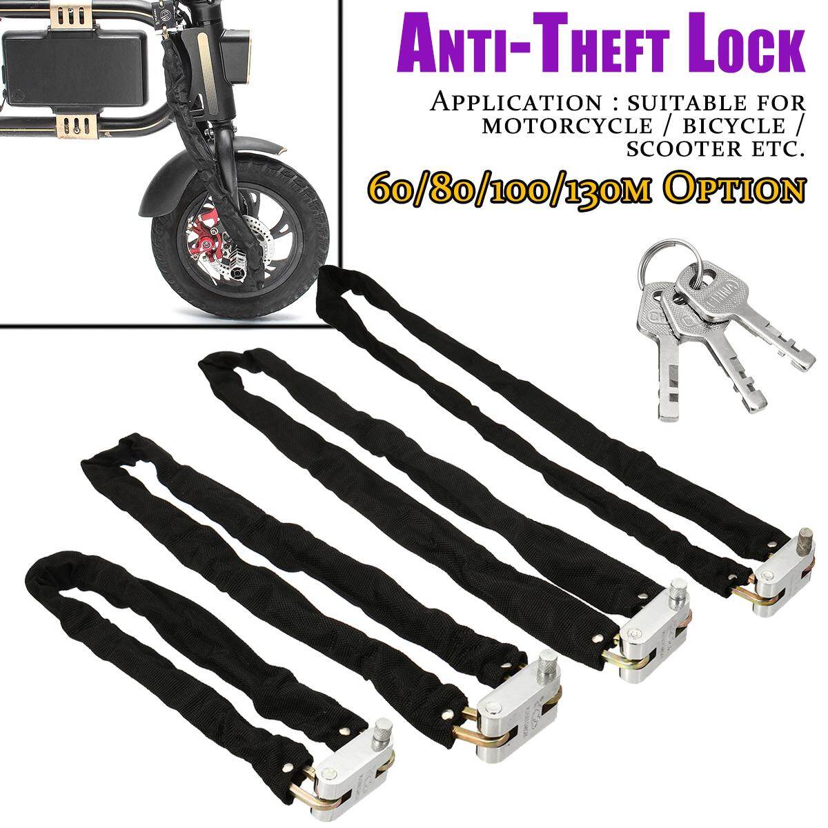 Generic 100cm Metal Heavy Duty Motorcycle Motorbike Bicycle Scooter Lock Chainlock Padlock