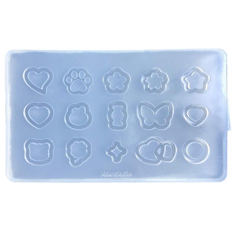 Bình lắc nhựa khuôn đổ đầy, khuôn silicon trái tim khuôn nhựa epoxy khuôn đổ cát chảy khuôn đổ đầy để làm trang sức