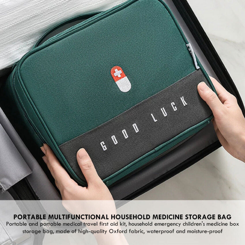 [100% Chính Hãng] Bộ Sơ Cứu Y Tế Du Lịch Di Động Túi Đựng Hộp Thuốc Khẩn Cấp Cho Trẻ Em Gia Đình