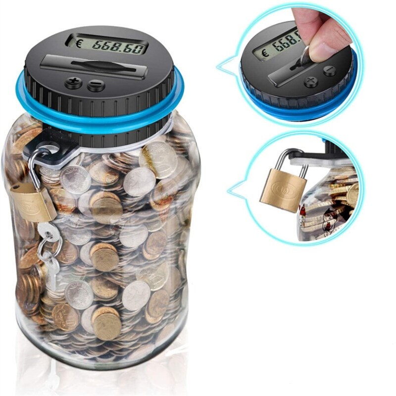 hot Piggy Bank Coin Counter Electronic Digital LCD Counting Coin Money