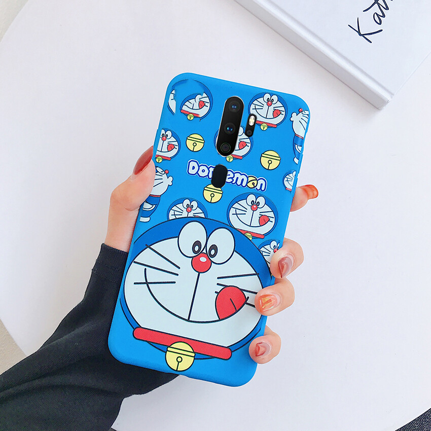Ốp Lưng Điện Thoại Hoạt Hình Doraemon Dễ Thương Cho OPPO A9 2020 A5 2020 A57 2022 A77s A17 A77 5G A96 A76 Ốp Lưng Điện Thoại Mềm Ốp Lưng Mèo Leng Keng 3D Ốp Lưng Dây Đeo Cổ Ốp Lưng Phonecase