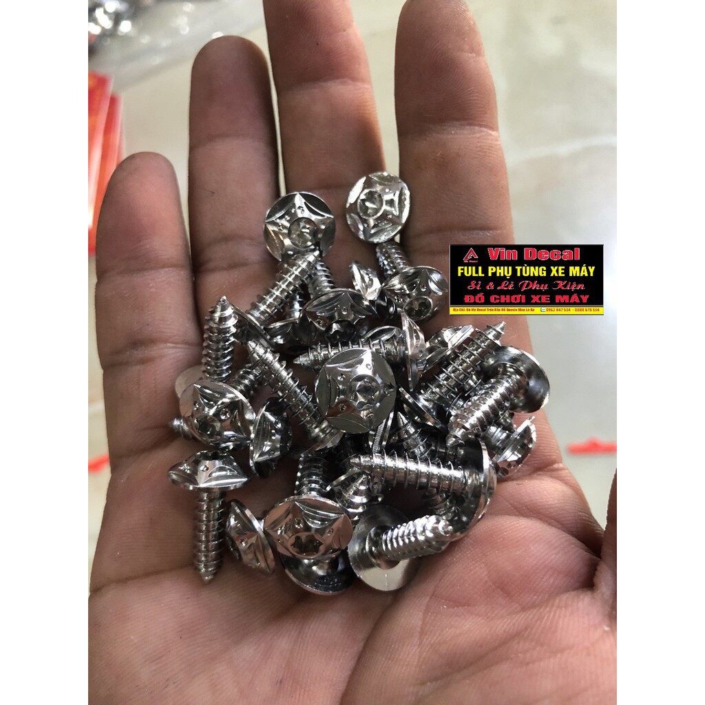 Ốc áo 5li xoắn salaya inox 304 ốc salaya xoắn 5li15 dàn áo ya - dochoixemay