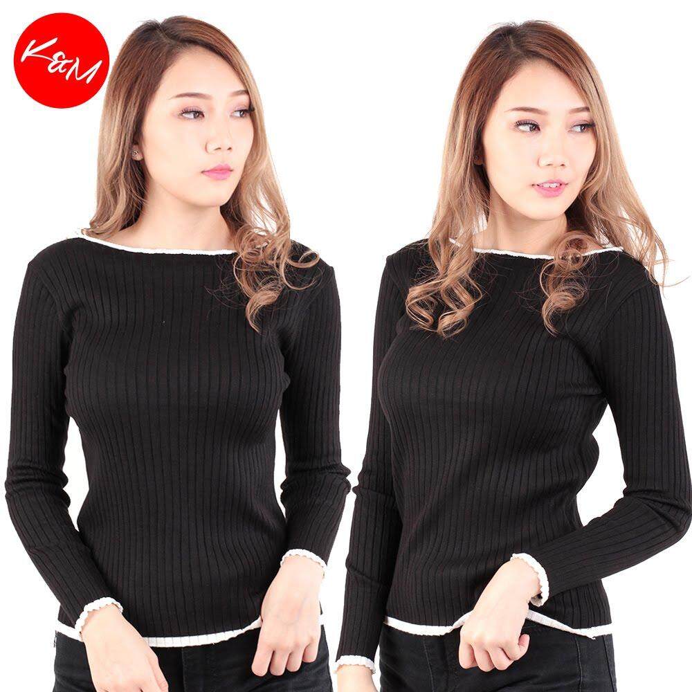 KM Lace Knitted Long Sleeves [M16362]