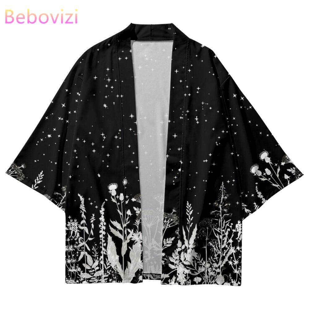 Thời trang bồ công anh in hình ngôi sao Nhật Bản truyền thống Kimono 2022