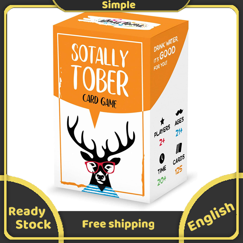 Sotally Tober Drinking Card  Board Game English for Adults Fun Adult Party Card Game Ages 14+