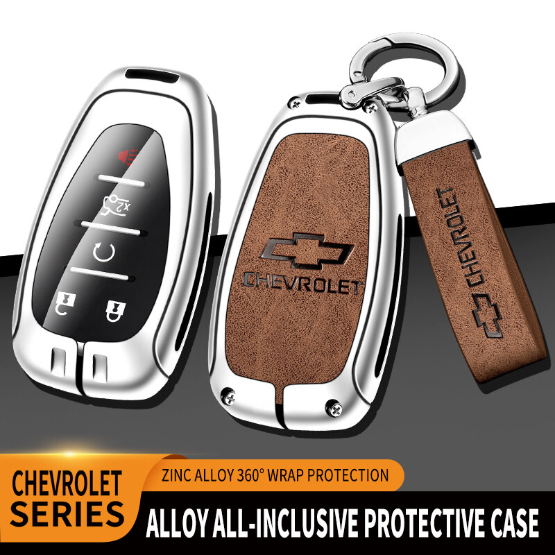Zinc Alloy Genuine Leather Smart Car Key Remote Fob Case Cover