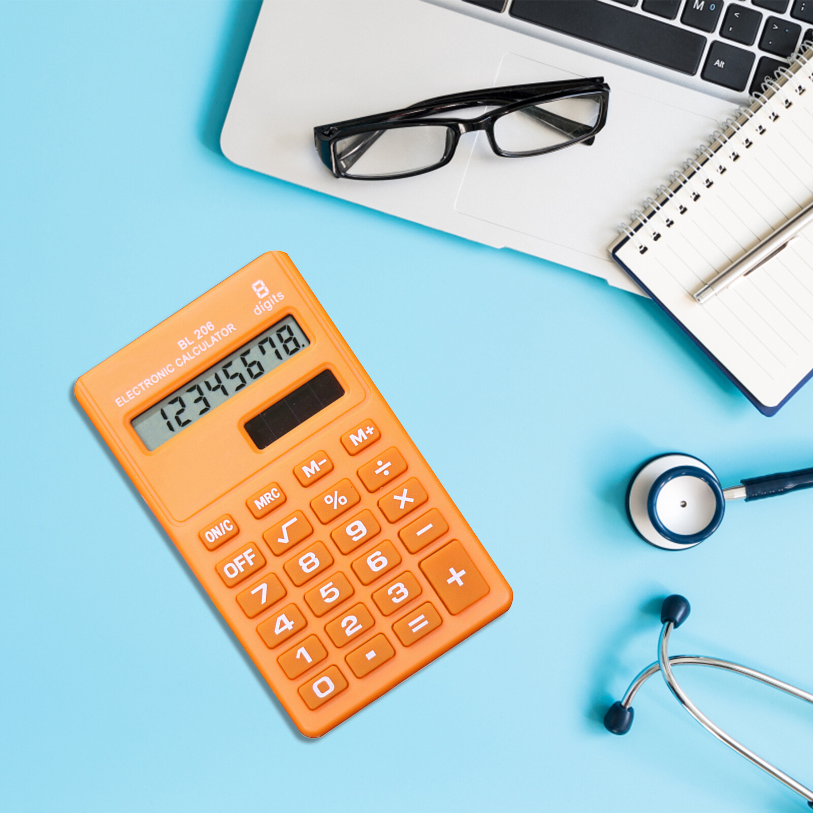 youlianba 8 Digits Portable Calculator Reliable ABS Pocket Size Handheld Calculator Office Supplies Electronic Calculator Dual