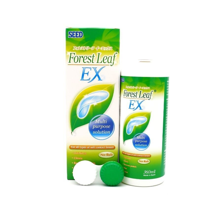 Dung dịch ngâm rửa khử trùng, nước ngâm lens Seed kính áp tròng mềm ForestLeaf thương hiệu số 1 Nhật Bản- Seed 360ml