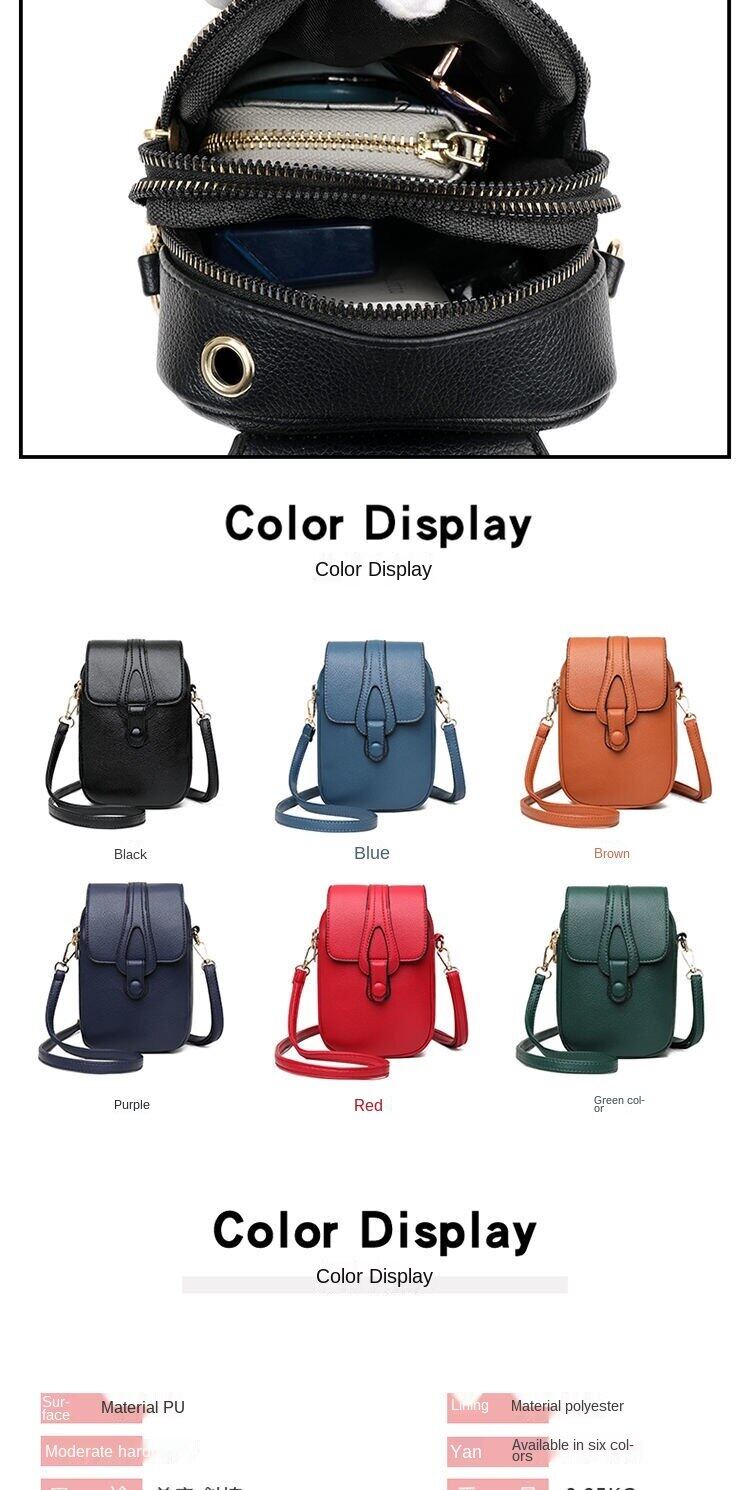 Authentic leather tactile feel women's bag mobile phone bag 2021 new women's shoulder bag fashion all-match middle-aged mom bag fashion