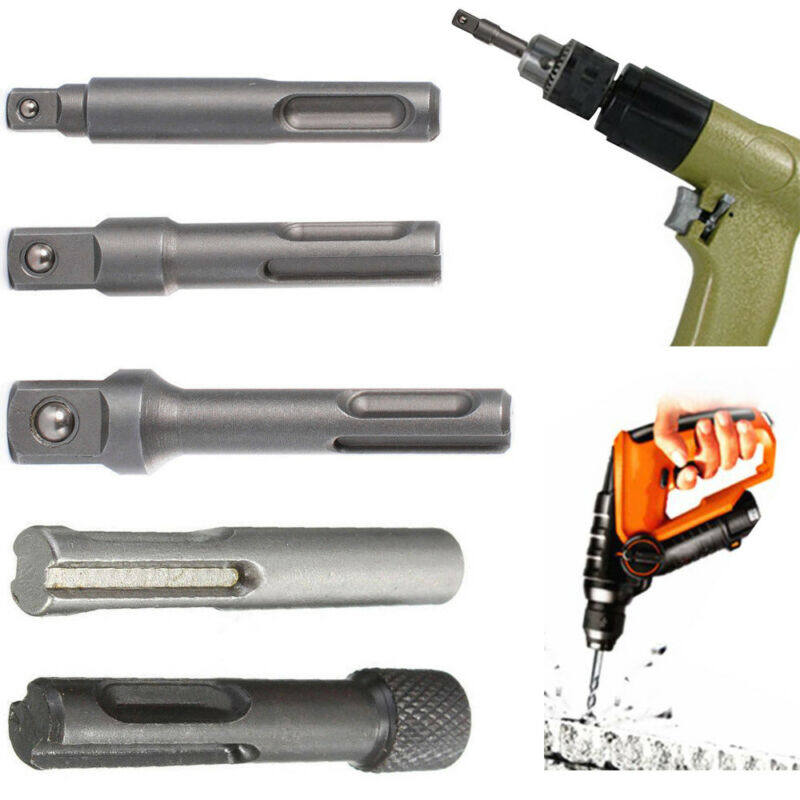 5 Cái SDS Plus Điện Măng Sông Lục Giác Búa Vòng Đầu Mũi Khoan + Thanh Chuyển Đổi