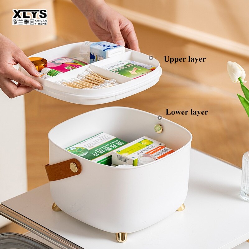 Xinlanyashe hộp thuốc gia đình hộp đựng thuốc nhiều tầng gia đình hộp đựng dung tích lớn bộ đầy đủ hộp sơ cứu hộp y tế thuốc