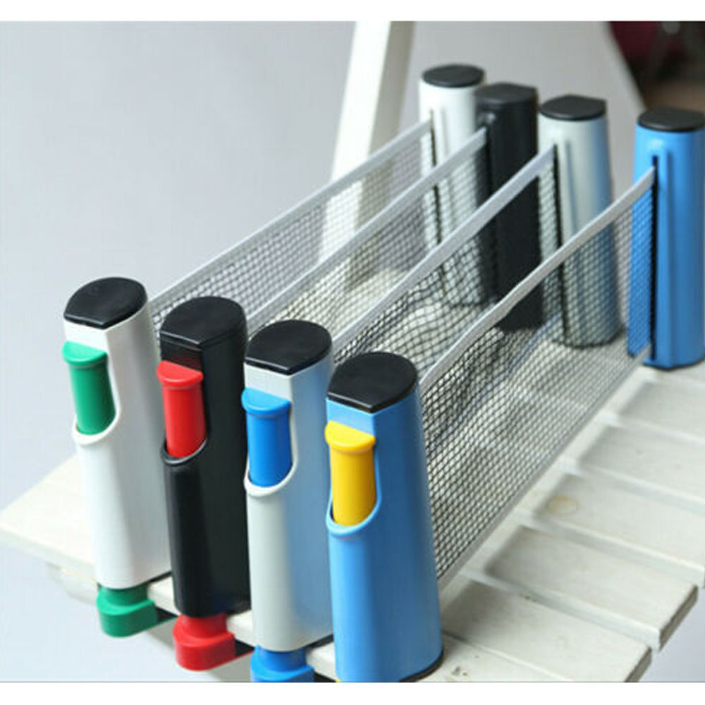 Happybuyner bàn chơi bóng bàn di động lưới có thể thu vào giá bóng bàn lưới cọc cho bất kỳ bàn nào bất cứ nơi nào khăn trải bàn chống trượt thay thế lưới