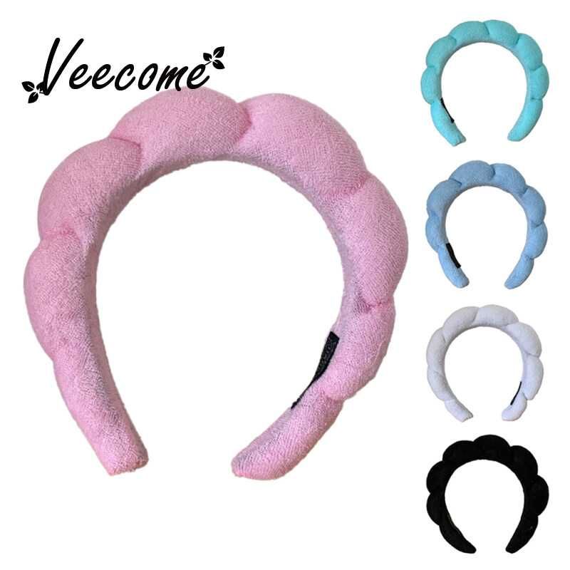 Veecome Spa headband cho phụ nữ Sponge Headband mặt rửa dễ thương đám mây