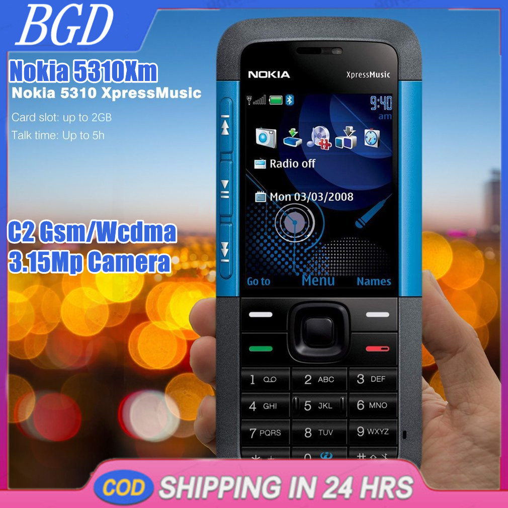 For Nokia 5310Xm Mobile Phone C2 Gsm/Wcdma 3.15Mp Camera 3G Phone , 5310 Xpressmusic , 2.1 Inch Cellphone , For Senior Kids Keyboard Phone Ultra-thin Mobile Phone , long standby ราคา 451 บาท*ส่งฟรี