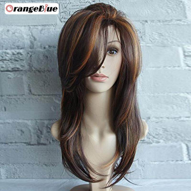OBlue Women Long Wavy Curl Full Wigs Brown Hair Wig Cosplay Hair Extension  Accessories | Lazada