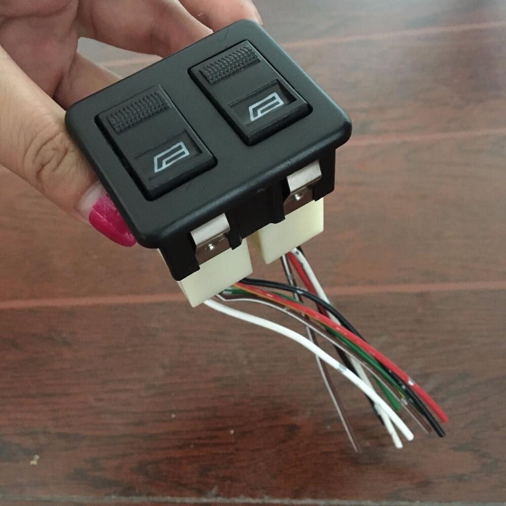Auto Car Double 5 Pin Female Socket Dual Power Window Master Control Switch 12v Dc 20a