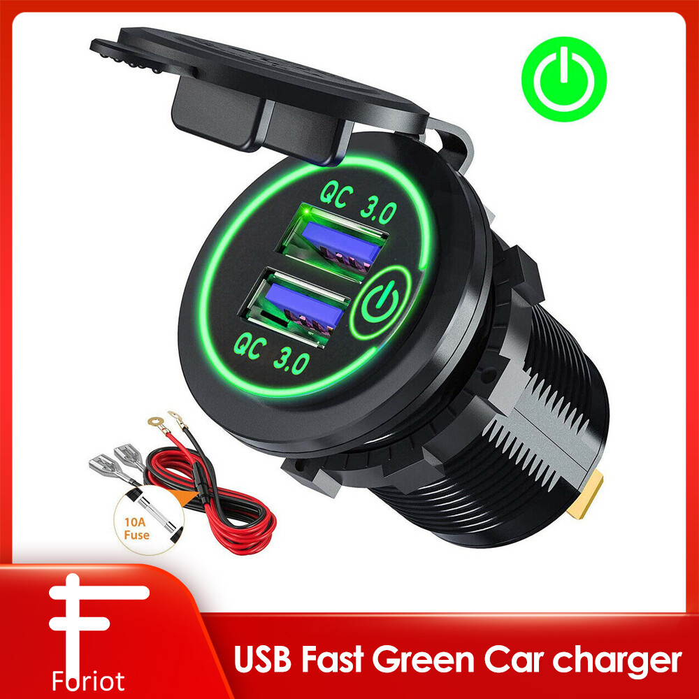 【Hàng Có Sẵn】 Ổ Cắm Sạc Xe Hơi 5-12V Chính Hãng 100% Bộ Chuyển Đổi Sạc Điện Thoại Trên Xe Hơi Nhanh Cổng USB Kép QC 3.0 Ổ Cắm Sạc Cho Điện Thoại Di Động Trên Xe Hơi Sạc Nhanh USB Với Bộ Sạc Usb Bộ Sạc Xe Hơi Cho iPhone Huawei Samsung Xiaomi Type C