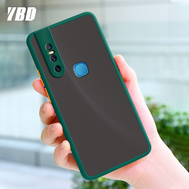 Ốp Bảo Vệ Máy Ảnh Chính Xác YBD Dành Cho Ốp Vivo V15 Ốp Lưng Nhựa PC Cứng Mờ Nhiều Màu Ốp Điện Thoại