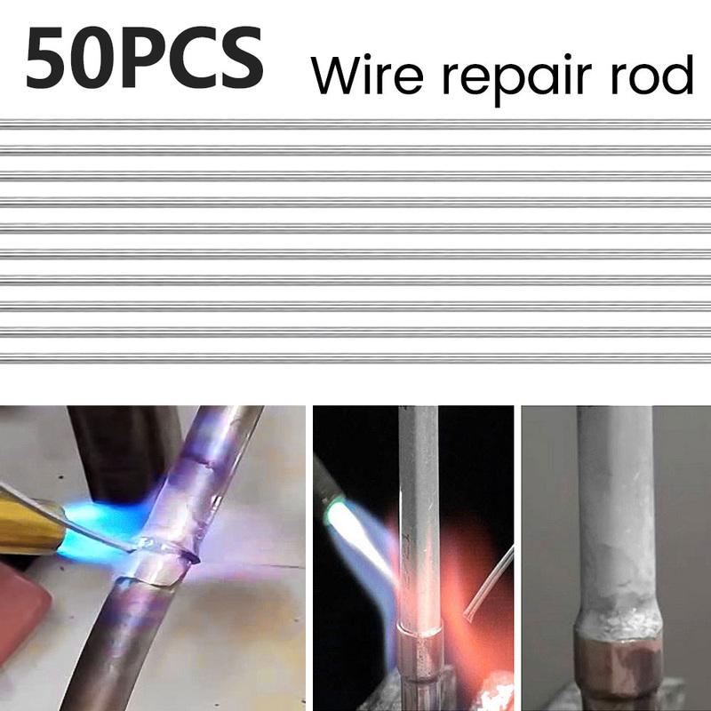 Que 50 que hàn nhôm que hàn 13 inch nhiệt độ thấp gia dụng que hàn dây nhôm que hàn thanh sửa chữa nhôm thông dụng cho điện cực điện hóa học