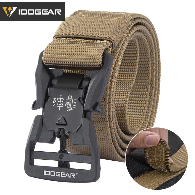 Idogear Chiến Thuật Thắt Lưng Da Nam Khóa Nam Châm 1.5 Inch EDC Dây Phát Hành Nhanh Dây Đai Điều Chỉnh Quân Đội/Cảnh Sát/Nữ trẻ Em/Móc Khóa Đi Bộ Đường Dài Cắm Trại Dây 3413
