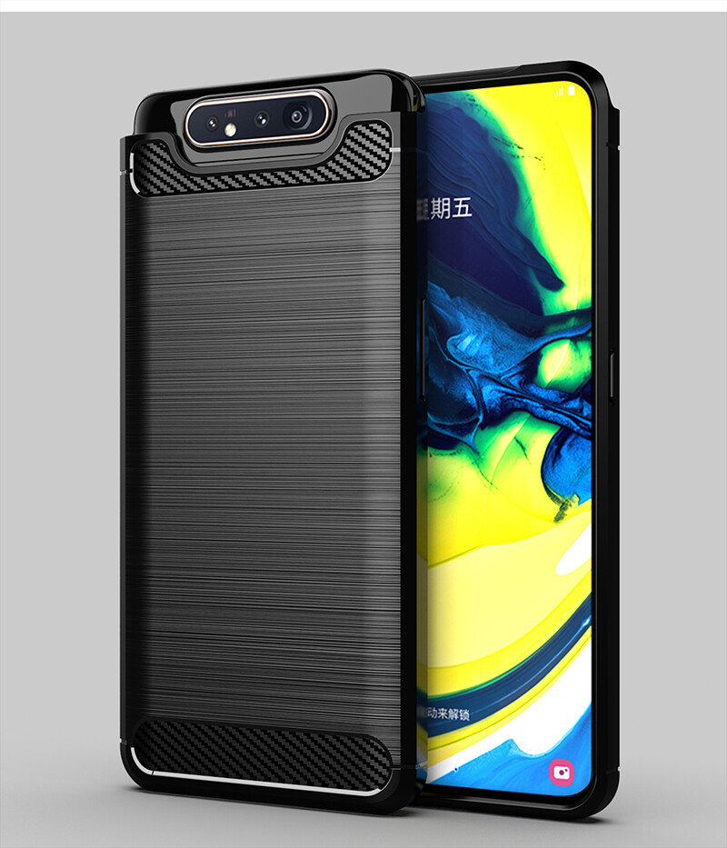 Ốp lưng samsung galaxy a80 ốp lưng silicon mềm tpu sợi cacbon ốp lưng điện thoại samsunga80 a 80 armor