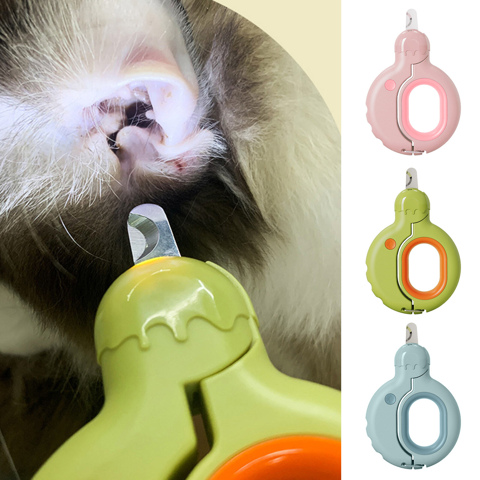 Bộ cắt móng cho thú cưng sharp độ cứng lớn chăm sóc móng đèn led mèo cưng móng chó công cụ cắt phụ kiện cho thú cưng móng mèo tiện dụng
