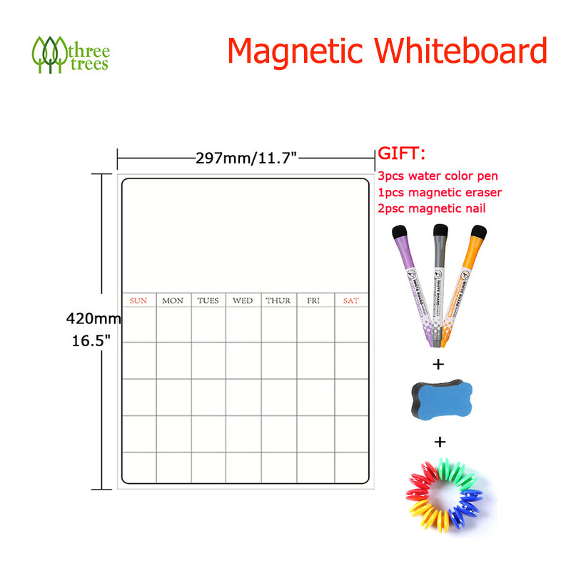 Cây Ba Kế Hoạch Hàng Tháng Từ Tính Kích Thước A3 Bảng Trắng Xóa Lịch Khô Bảng Ghi Chú Gia Đình Văn P